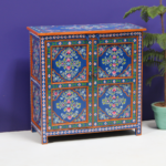 Handmade Solid Wood Cabinet With Hand painted - Image 2