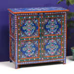 Handmade Solid Wood Cabinet With Hand painted - Image 4