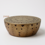 Handcrafted Mango Wood Coffee Table with Brass Inlay - Boho Decor - Image 3