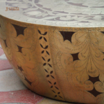 Handcrafted Mango Wood Coffee Table with Brass Inlay - Boho Decor - Image 4