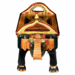 Mango Wood Hand-Painted Ritual Elephant Pooja Table - Image 6