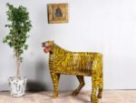 Tiger Chair - Hand Painted Reclaimed Teak Wood Chair 96cm
