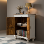Mango Wood Hand-Carved Sideboard With Brass Detailing - Image 7