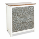 Mango Wood Mandala Carved Bedside Drawer Chest - Image 10