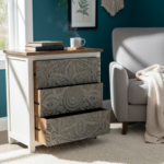 Mango Wood Mandala Carved Bedside Drawer Chest - Image 2