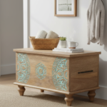 Mango Wood Blanket Chest With Mandala Painting - Image 5