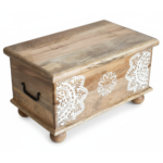 Mango Wood Indian Boho Blanket Chest