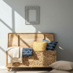 Mango Wood Blanket Chest With Floral Carving - Image 5
