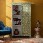 Mango Wood Hand-Painted Tallboy Cabinet For Storage Solution - Image 4