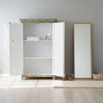 Mango Wood Hand-Painted Tallboy Cabinet For Storage Solution - Image 6