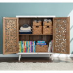 Mango Wood White Mandala Bedside Cabinet For Storage - Image 4