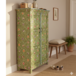 Mango Wood Hand-Painted Tallboy Cabinet For Storage Solution - Image 2