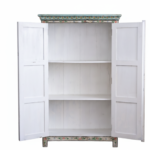 Mango Wood Hand-Painted Tallboy Cabinet For Storage Solution - Image 8