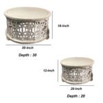 Solid Wood Nesting Coffee Table Set Of 2 - Image 5