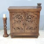 Wooden Furniture Hand Carved Solid Wood Cabinet 90x40x90 Cm - Image 5
