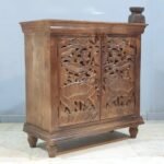 Wooden Furniture Hand Carved Solid Wood Cabinet 90x40x90 Cm - Image 2