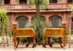 Tiger Chair - Hand Painted Reclaimed Teak Wood Chair 96cm - Image 6
