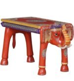Solid Wood Coffee Table in Red Finish - Image 8
