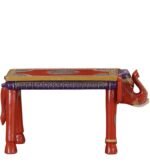 Solid Wood Coffee Table in Red Finish - Image 6