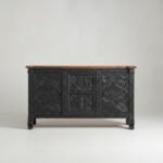 Mango Wood Hand-Carved Sideboard With Black Finish - Image 10