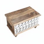 Mango Wood Blanket Chest For Storage Solution - Image 8