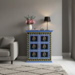 Mango Wood Painted Bedside Cabinet For Home Decor - Image 2