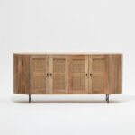 Mango Wood Four Door Sideboard With Cane Detailing - Image 6