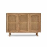 MANGO WOOD RATTAN THREE DOOR SIDEBOARD FOR STORAGE - Image 7