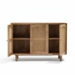 MANGO WOOD RATTAN THREE DOOR SIDEBOARD FOR STORAGE - Image 5