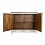 Mango Wood Carved Cabinet Sideboard For Storage - Image 10