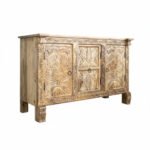 Mango Wood Hand-Carved Sideboard With Natural Finish - Image 10