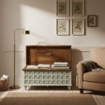 Mango Wood Blanket Chest With Floral Pattern Carving - Image 4