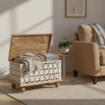 Mango Wood Blanket Chest For Storage Solution - Image 6