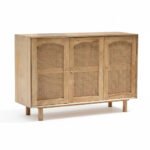 MANGO WOOD RATTAN THREE DOOR SIDEBOARD FOR STORAGE - Image 6