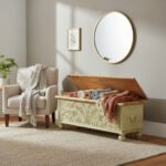 Mango Wood Indian Boho Blanket Chest For Storage - Image 3