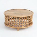 Mango Wood Center Coffee Table With Natural Finish - Image 6