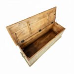 Mango Wood Indian Boho Blanket Chest For Storage - Image 9