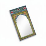 Hand-Painted Arch Mirror – Vibrant Floral Wooden Wall Mirror for Elegant Home Decor - Image 19
