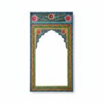 Hand-Painted Arch Mirror – Vibrant Floral Wooden Wall Mirror for Elegant Home Decor - Image 14