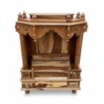 Teak Wood Hand-Carved Indian Pooja Temple For Daily Worship - Image 10
