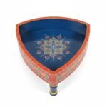 Mango Wood Hand-Painted Triangular Chakki Table - Image 8