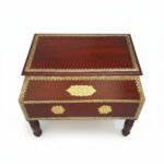 Mango Wood Storage Side Table With Brass Detailing - Image 6