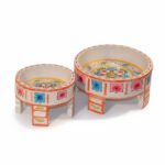 Mango Wood Hand-Painted Indian Boho Chakki Coffee Table - Image 6
