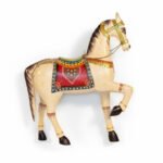 Mango Wood Decorative Horse Statue For Desk Top Decor - Image 7