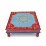 Hand-Painted Wooden Pooja Bajot For Religious Decor And Worship - Image 16