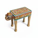 Mango Wood Hand-Painted Indian Animal Coffee Table - Image 12
