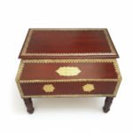 Mango Wood Storage Side Table With Brass Detailing - Image 7