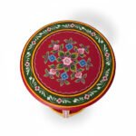 Mango Wood Hand-Painted Sofa Side Boho Accent Table For Living Room Decor - Image 8