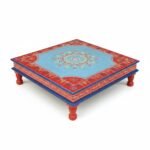 Hand-Painted Wooden Pooja Bajot For Religious Decor And Worship - Image 19