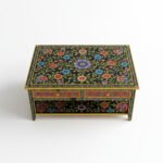 Hand-Painted Mango Wood Indian Coffee Table With Storage - Image 7